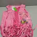 70s Outfits for Women, Disco Hippie Costume Clothes Woman Cowgirl 70s Costume Fringe Hippie Vest (Small, Pink)