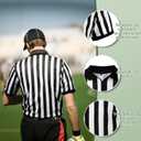Syhood Referee Shirt Costume Men Women, Whistle Black and White Striped Football Soccer Official Ref Shirt Jersey(Large)