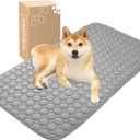 MICROCOSMOS Summer Cooling Mat & Sleeping Pad- Water Absorption Top, Materials Safe, Easy Carry, EZ Clean. Keep Cooling for Pets, Kids and Adults.(Drak Grey, 48" x24")