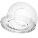 ELEGANT DISPOSABLES 13'' Party Chargers Large Plates & Platters Great for Elegant Party's Weddings Tableware Great for Serving dish Clear, Pack of 6