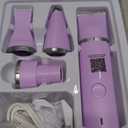 Dog Grooming Clippers Kit-Electric Rechargeable Cat Trimmer Tools-Cordless Quiet Pet Nail Paw Grinder-4 in 1 Multifunctional Low Noise Shaver-Razor for feet Face Ears Toenail Eye (Purple)