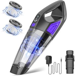 ATONEP Handheld Vacuum Cordless Cleaner,Powerful Portable and Dust Buster Hand Vcauum Rechargeable with Large-Capacity Battery for CarPetOfficeHome (Purple)
