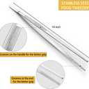 JETKONG 14 Inch Kitchen Tweezers Tongs Extra-Long Cooking Tweezers Stainless Steel Long Food Tweezer