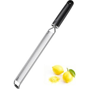 Cheese Grater with Slip-Free Grip, Lemon Zester for Gitrus fruits, Chocolate, Hard Cheeses