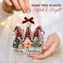 Gnome Christmas Ornaments 2025 - Funny Wooden Gnomes Ornament for Christmas Tree, Gnome Gifts for Women, Men, Family, Friends - Cute Holiday Gnomes Decoration Gift Ideas