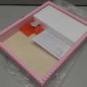 Love-KANKEI Shadow Box Frame 11x14, Deep Large Shadow Box Display Case with Unique Beads Door and Glass Window, Wood Memory Box Gift for Pictures,Medals,Memorabilia,Collections Pink