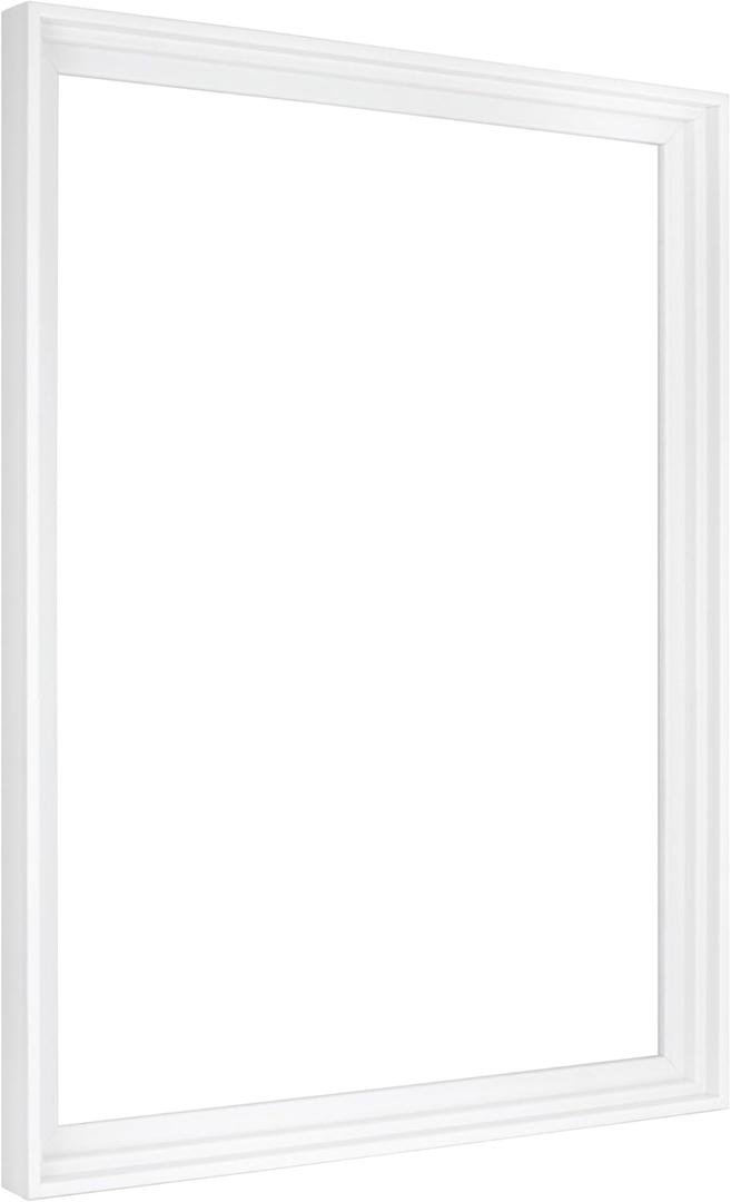 MCS Canvas Float Frames 18x24 Frame, White Frame for Finished Canvases, Vertical & Horizontal Wall Hanging Large with Adhesive for Canvas Paintings (1-Pack)