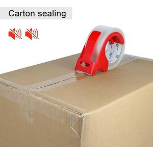 BOMEI PACK Heavy Duty Clear Packing Tape,refillable Dispenser,Noiseless Packaging Tape 1.88 Inches x 55 Yards,Industrial Grade Boxes Shipping Tape for Moving,Mailing and Storages 1 Piece Only Red