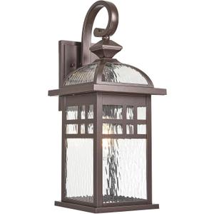 Outdoor Wall Lights 22 Inch Porch Lights Outdoor with Water Ripple Glass Shade ORB Finish Exterior Lighting Fixtures for Front Door Garage Entryway E26 Socket Waterproof