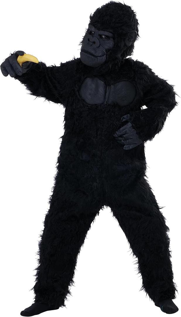 Child Deluxe Gorilla Costume (Large, Black)
