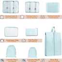 Packing Cubes for Travel - 8 Set Luggage Organizer Bags for Family, Mesh Breathable Travel Essentials Bags Set Durable Travel Packing Cubes for Suitcases