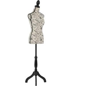 FDW Manikin 60-67Height Adjustable Female Dress Model Display Torso Body Tripod Stand Clothing Forms (CM, 60-67 Inches)