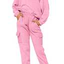 Imily Bela Kids Girls Sweatsuit Lounge sets Crewneck Sweatshirt Casual Drawstring Sweatpants with Pocket M