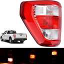 Nakuuly Tail Light Assembly Compatible With 2021 2022 2023 Ford F150 F-150 XL Left Driver Side Taillight Brake Lamps with Bulb and Harness Replace ML3Z-13405-E