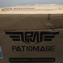 PatioMage Ergonomic Office Chair, Big and Tall Desk Chair with Adjustable Lumbar Support & Seat Depth, High Back Computer Chair, Swivel Mesh Chairs with Wheels for Home Office, Black