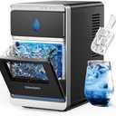 EUHOMY LunaArc™ Crescent Ice Makers Countertop, 1600Pcs/Day, Ready in 12Mins, Auto Deep Cleaning, Timer, Portable Crescent Ice Maker Countertop with Clear Ice Cubes for Whiskey/Coffee/Soft Drinks