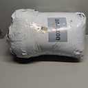 KAKABELL Pinch Pleat Goose Down Feathers Fiber Comforter Full/Queen Size All Season-Ultra Soft and Cozy Noiseless Duvet Insert with Egyptian Cotton Blend Cover,Fluffy Warm Comforter (Grey,90"X90")