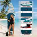 Inflatable Stand Up Paddle Board, 11' Paddle Boards with Stable Fin and Durable SUP, Non-Slip EVA Deck, Ultra-Light Manual Air Pump,Our SUP for Youth & Adults of All Skill Levels