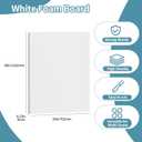 4 Pack Foam Board 30"x40", 0.23 Inch Thickness White Poster Board, Double-Sided Acid-Free Foam Core Board, Large Lightweight Polystyrene Mat Board for Painting, Display, Craft & School Projects