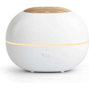 Soulorigin 100ml Mini Essential Oil Diffuser, Portable Aromatherapy Diffuser with Warm Light, One-Button Control, Auto Shut-Off, Quiet Ultrasonic Mist for Home, Travel, Yoga, Meditation (White)
