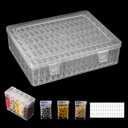 VTG Diamond Painting Storage Containers, Diamond Art Portable Bead Storage Organizer 96 Gird Diamond Painting Accessories (Storage Box) (96 small square bottle)