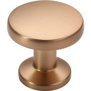 Alzassbg 15 Pack Champagne Bronze Cabinet Knobs, 1.1 Inch(30mm) Diameter Round Cabinet Knob Hardware for Kitchen Dresser Drawer AL6044TGP