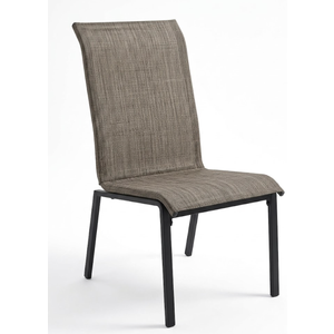 Outside Chairs 6 Pieces, Outdoor Patio Steel Chair Bistro Dining Set - Grey