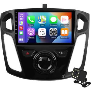 9 Inch IPS Touchscreen Android 13 Car Stereo for Ford Focus 2012-2018 with Wireless CarPlay & Android Auto 2+32GB Car Radio, Support GPS, WiFi 6, Bluetooth,5.4, FM Radio, Backup Camera, SWC, Dual USB