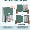 MoKo Detachable Magnetic Case for All-New 7" Kindle Paperwhite 12th Generation 2024 & Kindle Colorsoft 2024/2025,Ultra Clear Back Scratch-Proof Light & Shell Cover with Auto Wake/Sleep, Jade Green
