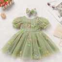ODASDO Toddler Girls Party Dress Butterfly Birthday Outfit Rainbow Tulle Tutu Princess Dresses with Bowknot Headband