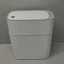 JOYBOS Trash Can with Lid Automatic Garbage Can, 3.8 Gallon Slim Small White Plastic Smart Trash Bin, Narrow Motion Sensor for Bedroom, Bathroom, Toilet Office