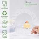 U-QE 100 Pieces Clear Plastic Plates - 9 Inch Clear Disposable Plates - Washable & Reusable - Premium Hard Plates - Party Supplies for Birthdays, Celebrations, Travel, Wedding, Party and Events