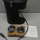 Mini Single Serve Coffee Maker for K Cup and Ground Coffee, Fast Brew One Cup Coffee Machine with Descaling Reminder and Water Window, 6 to 12 oz. Brew Sizes, Black (9.45 Inches)