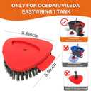 2 Pack Upgraded Spin Mop Replace Scrub Brush Compatible with O Cedar EasyWring 1 Tank, Great for Kitchen, Deck, Bathroom and Shower Floor Scrubber Head