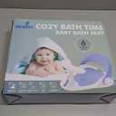 Baby Bath Seat for Babies 6 Months & Up Sitting Up | Non-Slip Bath Seat with Safety Suction Cups & Temperature Alert, Baby Bath Seat for Tub, Shower & Bathtub (Grey)