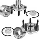 KUSATEC 518517 2pcs Front Wheel Bearing and Hub Assembly Compatible with 2007-2010 for Ford Edge Lincoln MKX, 5 Lug Bolts without ABS