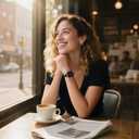 WFEAGL Compatible with Leather Apple Watch Band 41mm 40mm 38mm 42mm(series 11 10) Women, Top Grain Leather Strap Slim & Thin Replacement Wristband for iWatch Bands SE 3 2 1, Series 11 10 9 8 7 6 5 4 3 2 1 (Black/Gold)