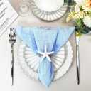 WINGFISH Starfish Napkin Rings Set of 12 White Sea Star Napkin Rings Bulk for Coastal Beach Dinning Table Decoration, Cute Napkin Ring Holders for Party Gathering Banquet Wedding Birthday