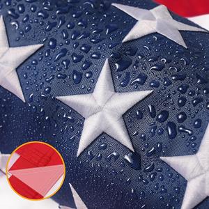 American Flag 3x5 Ft for Outside,Heavy Duty Waterproof USA Flag with Embroidered Stars, Sewn Stripes, Brass Grommets, UV Protected Nylon US Flag for High Wind Outside Yard Porch Decor