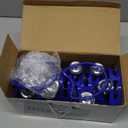 12 Pcs Plastic Percussion Tambourine with 4 Bells Rhythm Musical Instruments for Adults Hand Tambourine Hand Held Percussion Drum for Party Kindergarten Family School Supplies (Blue)