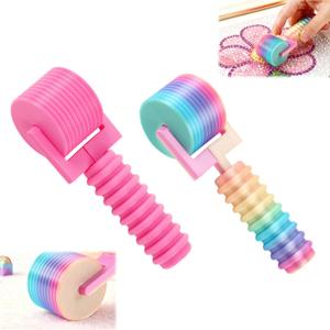 New Diamond Painting Roller Tool, Rainbow Diamond Art Tools and Accessories, with Easy-Grip Hand, Straightening Tool for Diamond Art & Rhinestone Embroidery (Pink&Colorful) (Multiple colors)