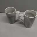 20 OZ Large Coffee Mugs, Grey Marble Ceramic Tall Beer Cups with Handle Set of 2 600 ml Oversized Porcelain Bulk Big Tea Cup for Men Women Gifts Mom and Dad