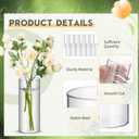 Nuogo 12 Pcs Plastic Clear Cylinder Vase for Home 8 Inch Acrylic Flower Clear Vase Centerpiece for Centerpieces Wedding Party Decorations