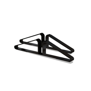 Freestanding Pet Gate Metal Support Feet, Triangle Support Feet Set of 2 for Extra Wide Foldable Pet Gate, Easy to Install, A Pair of Safety Fence Feet for Wooden Dog Gate, Black