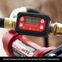 Fill-Rite TT10AN 1" 2-35 GPM(8-132 LPM) Digital In-line Turbine Meter, Aluminum, Fuel Transfer Meter,Black/Red