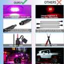 4 x 4 Pods RGB LED Rock Lights, Underglow Multicolor Neon Light Kit, Wheel Well Light with APP Control & Music Mode, Under Glow Lights for Trucks,Jeep,SUV,Golf Cart,ATV,Pickup Off Road,12V