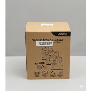 Zeclu 12 Pack Travel Vacuum Bags with Rechargeable USBC Pump, Compression Space Saver Bags for Luggage & Suitcase, Pack More Clothing for Flight & Cruise Essentials (3 Sizes S/M/L)