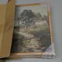 VIYYIEA 2 Pcs Vintage Framed Wall Art, Country Road and Grassland Painting Decor Aesthetic, Small Canvas Print Artwork, Farmhouse Landscape Wall Pictures for Bedroom Bathroom, 9x11 Inch, Set of 2