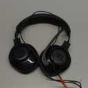 JBL Quantum 200 - Wired over-ear gaming headset with Voice focus directional flip-up mic and memory foam ear cushions (Black) (Large)