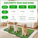 Portable Dog Grass Pad with Tray 35''x23'', Dog Litter Box with Artificial Grass Patch & Washable Reusable Pee Pad for Puppy PottyTraining, Pet Loo Indoor Outdoor Use for Balcony Patio Apartment